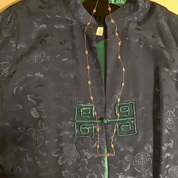 36” sterling silver necklace with cz stones bezel set - Picture 3 of 5